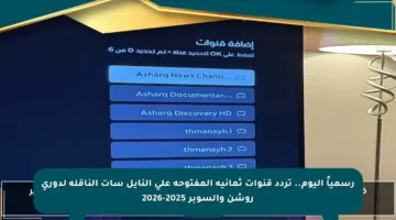 رسمياً اليوم.. تردد قنوات ثمانية المفتوحة على النايل سات الناقلة لدوري روشن والسوبر 2025-2026